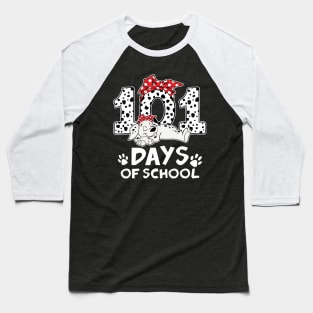 100 Days Of School Dalmatian Dog Women Girl 100 Days Smarter Baseball T-Shirt